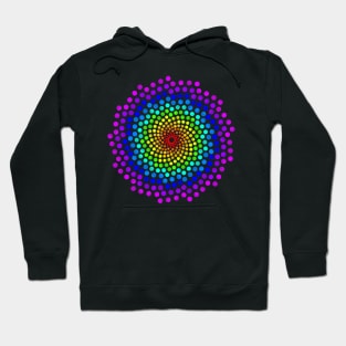 Rainbow dot mandala Hoodie